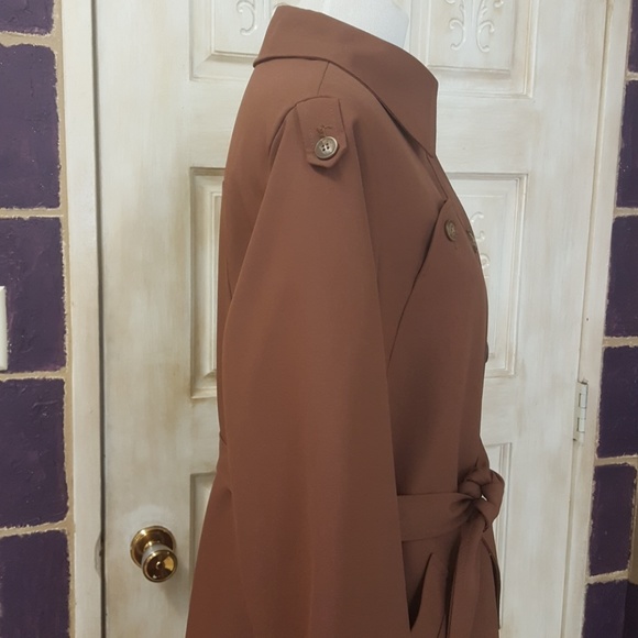 Vintage chocolate trench coat - Picture 5 of 6